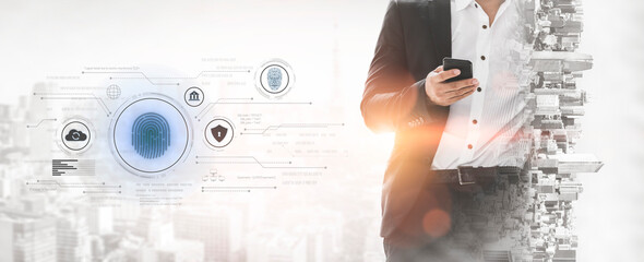 Biometric identity system using fingerprint and facial recognition to secure cloud access, protect...