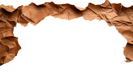 Torn Paper Border on Transparent Background