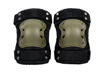 Pair of tactical knee pads isolated on transparent background