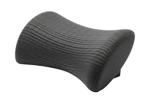 Dark gray peanut shaped massage ball isolated on transparent background