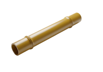 Single segment of bamboo stalk isolated on transparent background