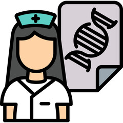 Genetic Counseling lineal color icon