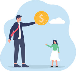 illustration of competing against big competitors with strong finances
