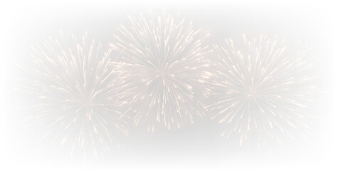 Fototapeta premium Golden blue pink fireworks explosion party event PNG