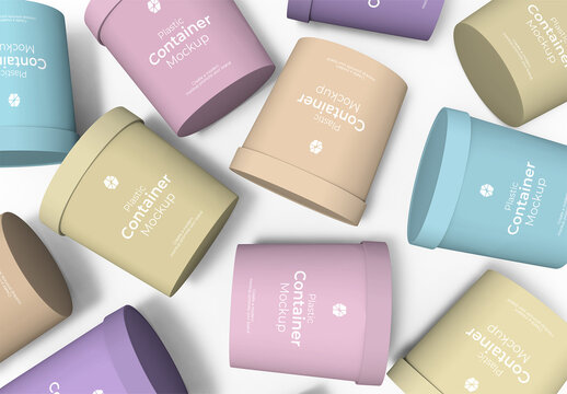 Plastic Container Mockup Template