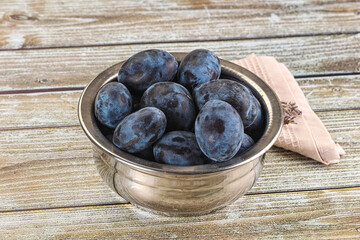 Fresh raw sweet juicy plum