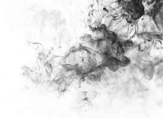 Floating gray fog smoke texture effect transparent PNG