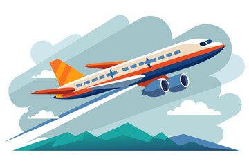 Fototapeta premium vector illustration of airplane