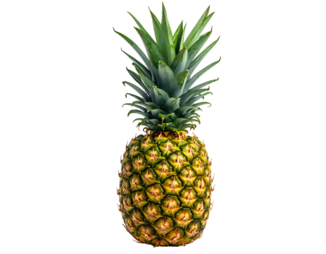 Ripe, tropical fruit with spiky crown