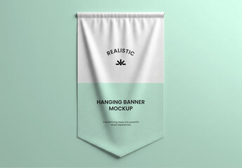 Vertical Hanging Banner Mockup