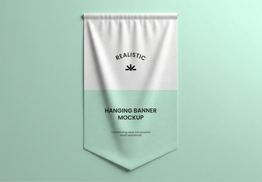 Vertical Hanging Banner Mockup