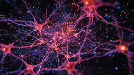 Neural network visualizes interconnected systems, highlighting complexity and interdependence.