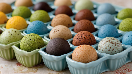 Colorful Gourmet Mochi Desserts Pastel