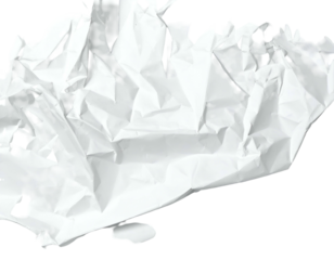 White textured crumpled paper, abstract background