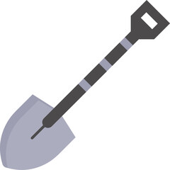 Shovel Flat Icon – Gardening, Construction, Digging Tool Symbol