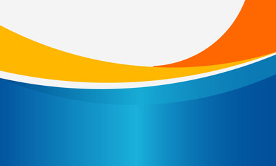 Blue and yellow curve banner background vector.