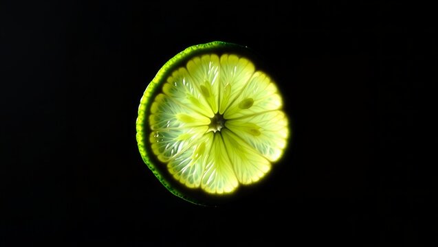 Luminous backlit lime slice with glowing translucent segments.png
