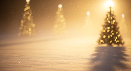 Enchanting Christmas Trees in a Snowy Winter Wonderland.