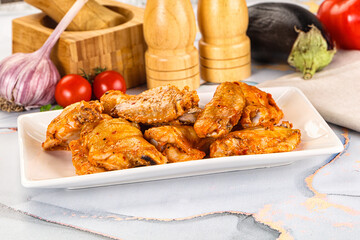 Grilled spicy chili chicken wings
