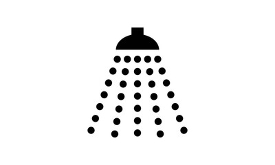 Piktogramm Dusche – Symbol für Sanitärbereich, Waschräume und Sportanlagen, Vektorillustration