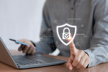 Cybersecurity and privacy concepts, data protection and encryption of secure internet networks