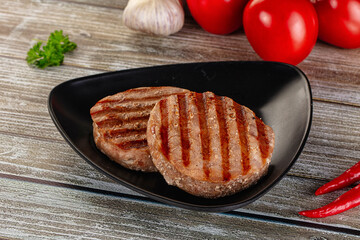 Grilled tuna steak fillet medallion