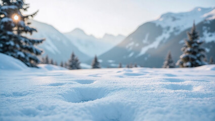 Snowy Mountain Landscape