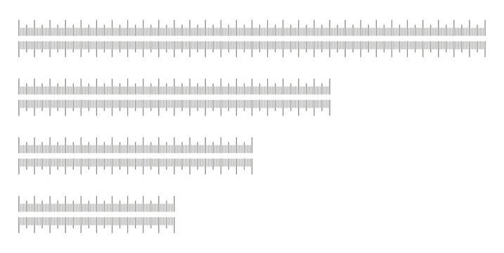 Metrics indicators cm. Chart 10, 15, 20, 30 centimeters. Metric ruler icon. Scales for ruler in centimeters. Length, height, distance, sewing, measuring tools. Measuring scale templates. 