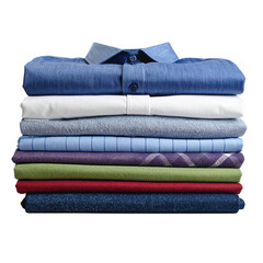 PNG Neatly folded colorful clothes, element set on transparent background