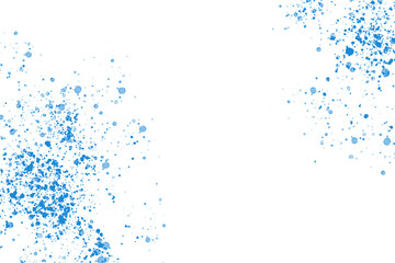 Light blue lilac splatter effect. Soft watercolor paint splashes isolated on transparent background, natural diagonal scatter, minimal and airy. Perfect overlay for template, greeting.