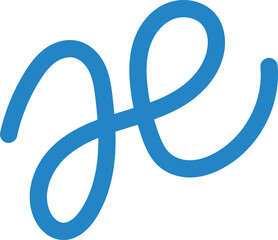 Abstract Blue Line Art — Modern Curved Loop Design for Minimal, Fluid, and Creative Backgrounds