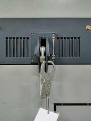 Lockout Tagout , Electrical safety system.Key lock switch or circuit breaker for safety protect.in electric room	
