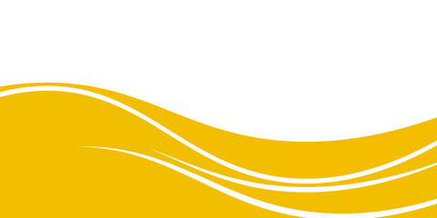Abstract Yellow White Wave Background Design with Empty Space for Text Template Vector