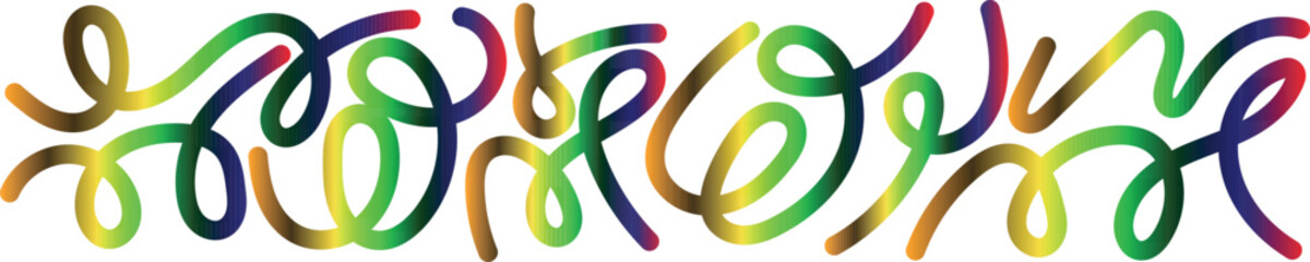 Colorful Abstract Line Art — Vibrant Curved Ribbon Pattern in Gradient Style for Modern Design Background