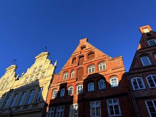old german town traditional architecture, cozy houses