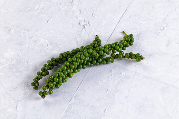 Fresh raw green branch pepper corn