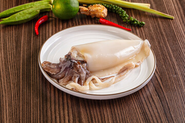 Raw cuttlefish molluck for cooking