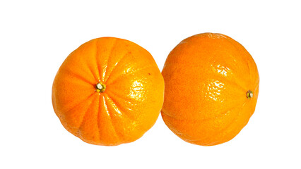 orange fruit isolated on white background.