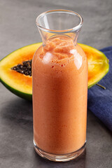 Sweet  juicy papaya smoothie detox