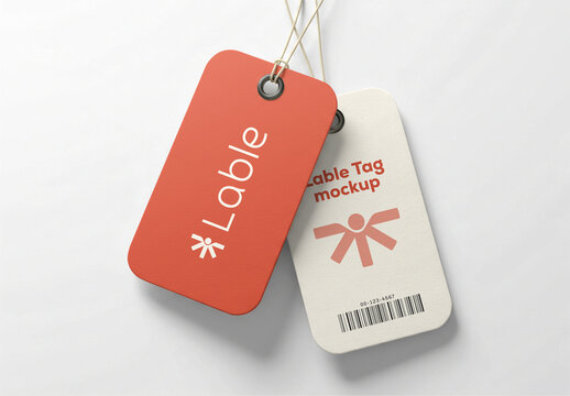 Two Label Tag Mockup