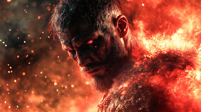 Epic Heroes Battling Through a Massive Explosion &ndash; Dramatic Game Key Art