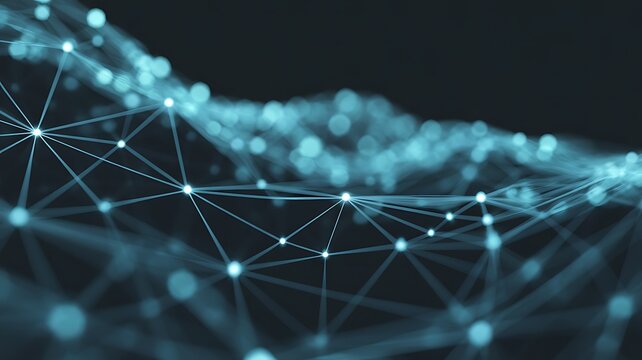 Abstract network connection background for science and technology visualization design