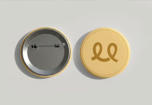 Pin Badge Mockup