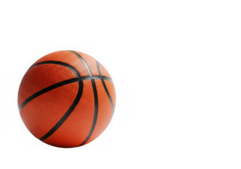 A single basketball isolated on transparent background
