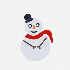 snowman with red hat
