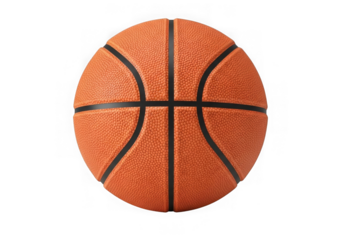 A single basketball isolated on transparent background