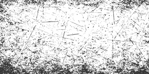 Abstract vintage wall art: gray grunge texture pattern with a rough black ink border effect