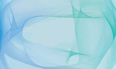 Abstract flowing lines in blue and green creating a dynamic and elegant wave pattern background
