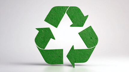 S&iacute;mbolo de reciclagem verde em destaque representando sustentabilidade, consumo consciente, preserva&ccedil;&atilde;o ambiental, responsabilidade ecol&oacute;gica e a&ccedil;&otilde;es voltadas para prote&ccedil;&atilde;o do planeta