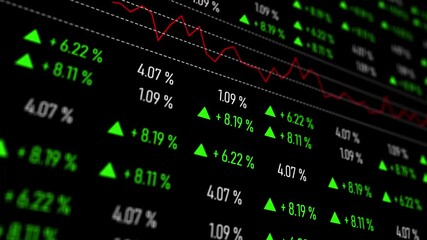 Market graph displaying fluctuating prices and trading volumes financial market analysis chart with stock price fluctuations. - Powered by Adobe